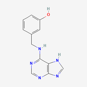 Molecular structure of 3-[(9H-Purin-6-ylamino)methyl]phenol