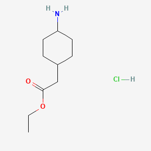 Molecular structure of Ethyl trans-2-(4-Aminocyclohexyl)acetate Hydrochloride