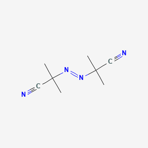 Molecular structure of Azobis(isobutyronitrile)