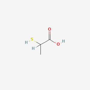 Molecular structure of 2-Mercaptopropionic acid