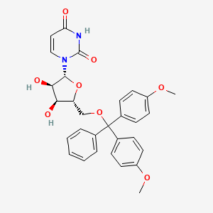 Molecular structure of 5-O-(4,4-Dimethoxytrityl)uridine
