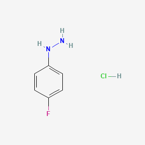 Molecular structure of 4-Fluorophenylhydrazine hydrochloride