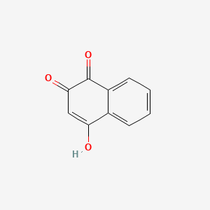 Molecular structure of 2-Hydroxy-1,4-naphoquinone