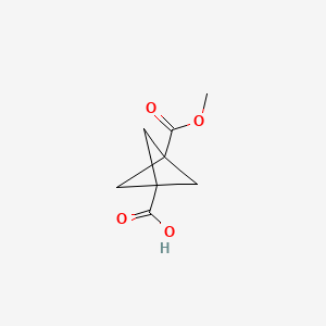 Molecular structure of 3-(Methoxycarbonyl)bicyclo1.1.1pentane-1-carboxylic acid