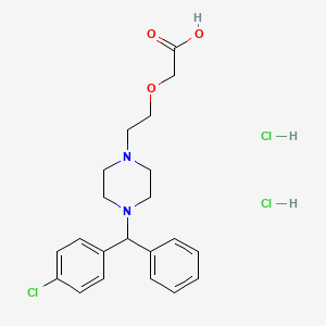 Molecular structure of Cetirizine hydrochloride