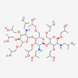 Molecular structure of Chitosan, 2-hydroxypropyl ether