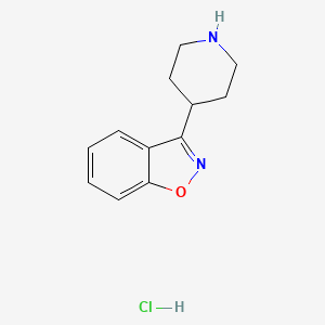Molecular structure of 3-(4-Piperidinyl)-1,2-benzisoxazole Hydrochloride