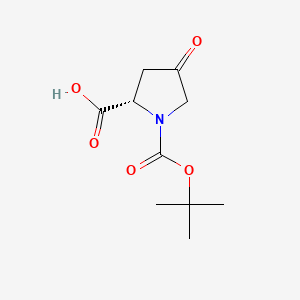 Molecular structure of N-Boc-4-oxo-L-proline