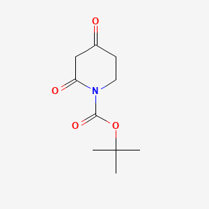 Molecular structure of tert-Butyl 2,4-dioxopiperidine-1-carboxylate