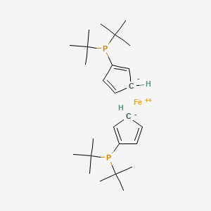 Molecular structure of 1,1-Bis(di-tert-butylphosphino)ferrocene