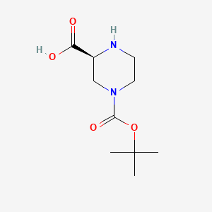 Molecular structure of (S)-4-N-Boc-Piperazine-2-carboxylic acid