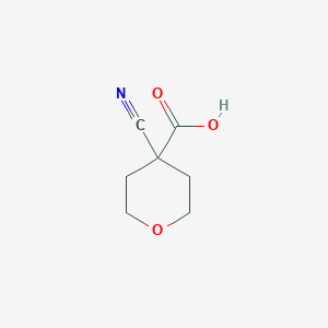 Molecular structure of 4-Cyanotetrahydro-2H-pyran-4-carboxylic acid