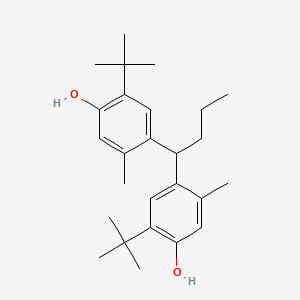 Molecular structure of 4,4-Butylidenebis(6-tert-butyl-3-methylphenol)