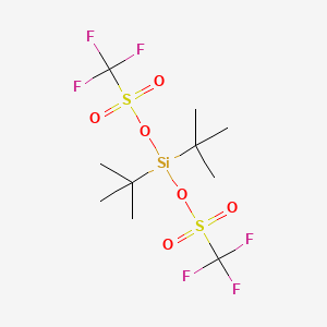 Molecular structure of Di-tert-butylsilyl bis(trifluoromethanesulfonate)