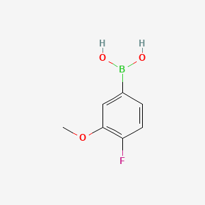 Molecular structure of 4-Fluoro-3-methoxyphenylboronic Acid