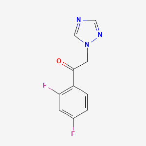 Molecular structure of 2,4-Difluoro-alpha-(1H-1,2,4-triazolyl)acetophenone