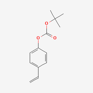 Molecular structure of 1,1-Dimethylethyl 4-ethenylphenyl carbonate