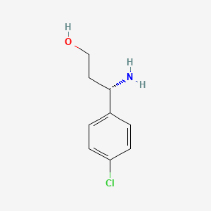 Molecular structure of (S)-3-Amino-3-(4-chlorophenyl)propan-1-ol