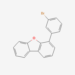 Molecular structure of 4-(3-bromophenyl)-Dibezofuran