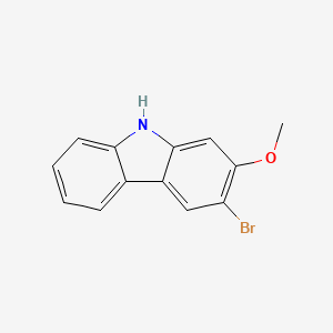 Molecular structure of 3-bromo-2-methoxy-9H-carbazole