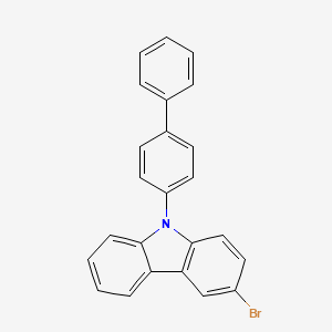 Molecular structure of 3-Bromo-9-(4-biphenylyl)carbazole