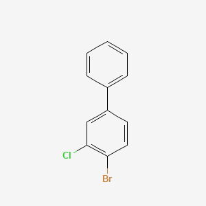 Molecular structure of 4-Bromo-3-chloro-1,1-biphenyl