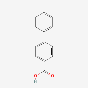 Molecular structure of 4-Biphenylcarboxylic acid