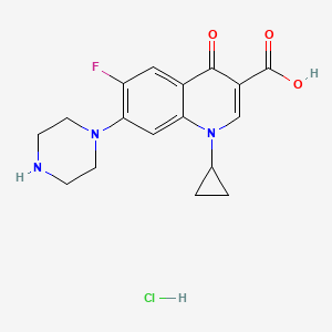 Molecular structure of Ciprofloxacin hydrochloride