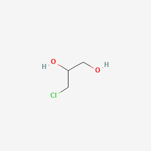 Molecular structure of (±)-3-chloropropane-1,2-diol