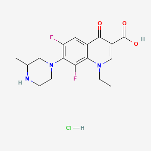 Molecular structure of Lomefloxacin hydrochloride