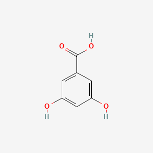 Molecular structure of 3,5-Dihydroxybenzoic acid