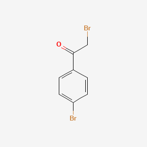 Molecular structure of 2-Bromo-1-1(4-bromophenyl)ethanone