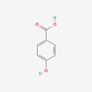 Molecular structure of 4-Hydroxybenzoic acid